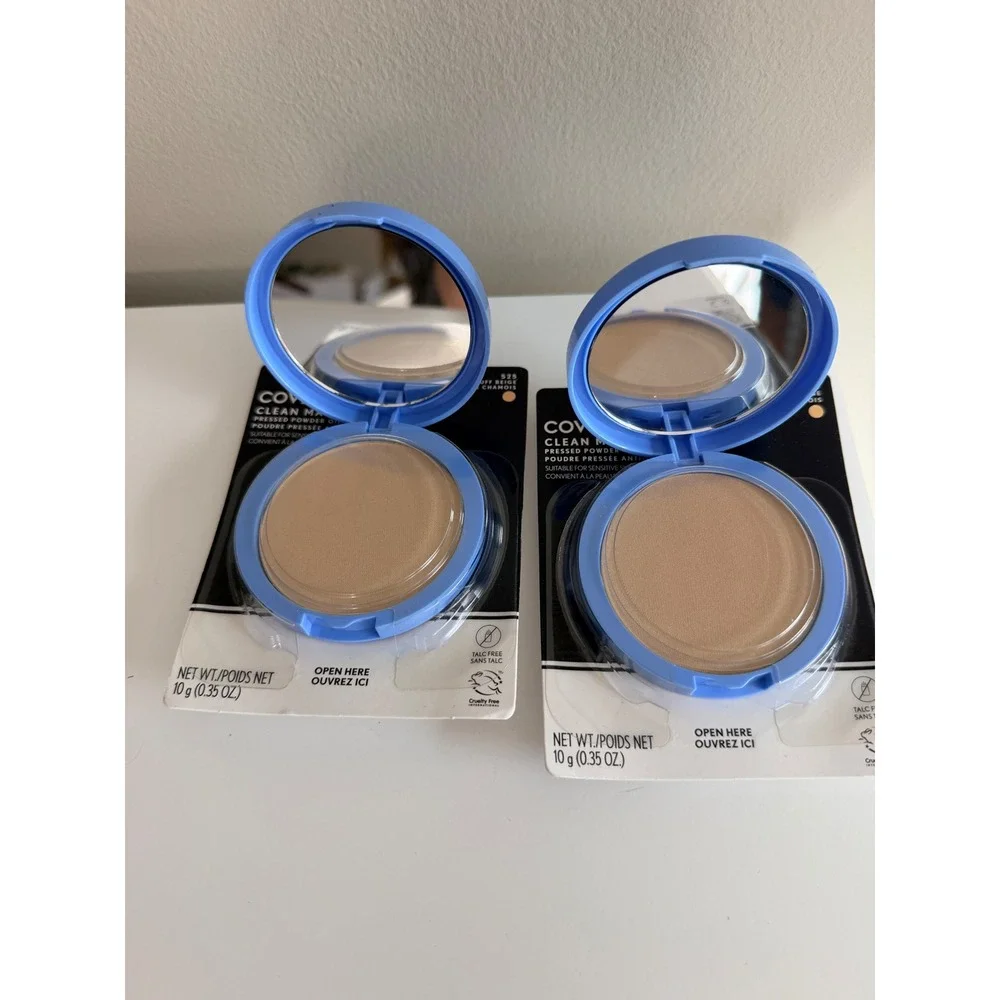 Covergirl Clean Matte Pressed Powder 525 Buff Beige 2pk Oil Control NWT